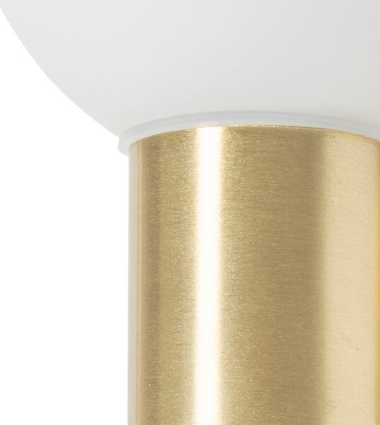 Nowoczesna lampa ścienna złota IP44 - Cederic Up
