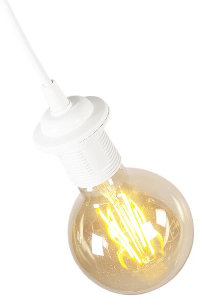 Rustykalna lampa wisząca biała - Feather