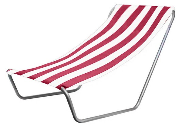 Składany leżak plażowy SAND, ciemnoróżowe paski