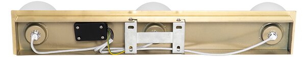 Nowoczesna lampa ścienna złota 48 cm IP44 3-światłowa - Cederic