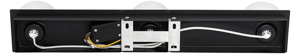 Nowoczesna lampa ścienna czarna 48 cm IP44 3-światłowa - Cederic