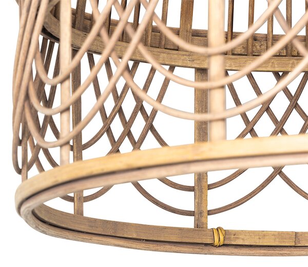 Orientalna lampa wisząca z rattanu 44 cm - Michelle