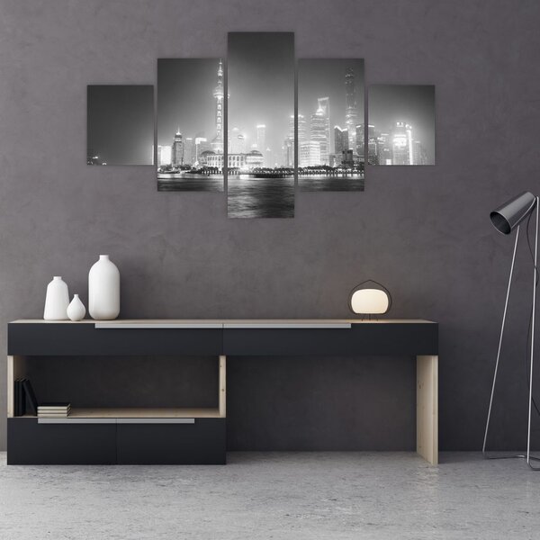 Obraz nowoczesnych drapaczy chmur (125x70 cm)