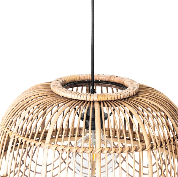 Orientalna lampa wisząca z rattanu 44 cm - Michelle