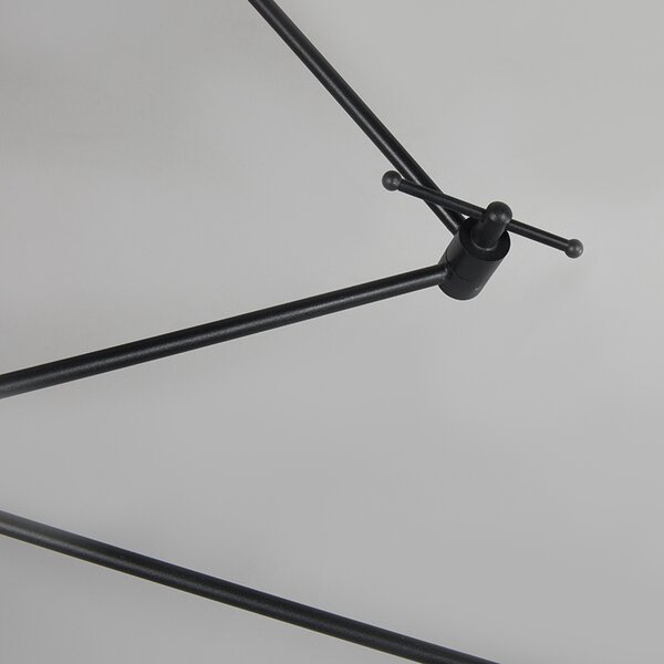Lampa wisząca czarna z kloszem 35 cm zielonym regulowanym 2-światłowa - Blitz