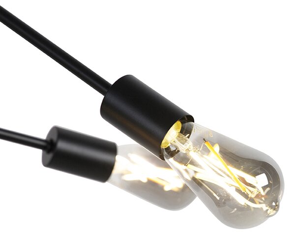 Inteligentna lampa wisząca industrialna czarna z 6 WiFi ST64 - Sydney