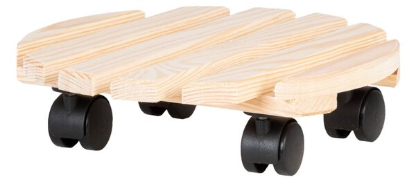 Drewniany kwietnik na kółkach ø 29 cm (wysokość 8 cm) Indoor & Outdoor – Esschert Design
