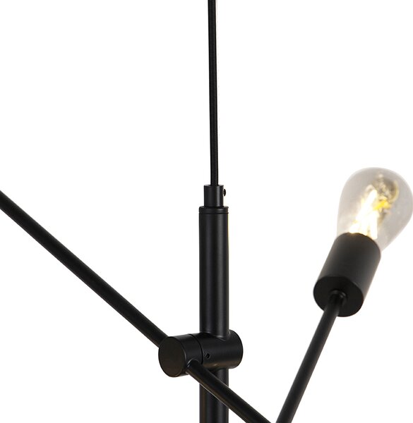Inteligentna lampa wisząca industrialna czarna z 6 WiFi ST64 - Sydney