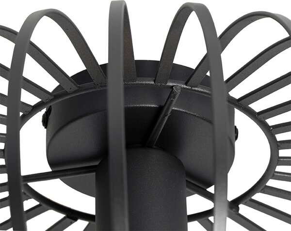 Designerska lampa sufitowa czarna 39 cm - Johanna