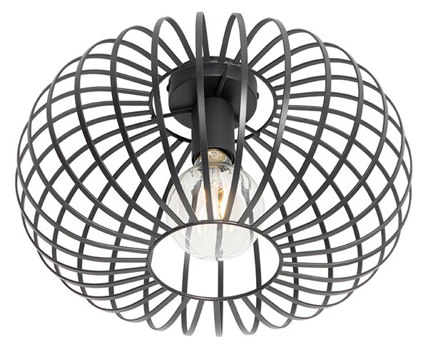 Designerska lampa sufitowa czarna 39 cm - Johanna