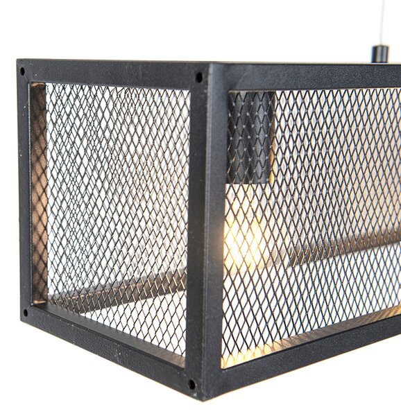Inteligentna lampa wisząca w stylu industrialnym czarna w komplecie z 4 żarówkami WiFi A60 - Cage Wire