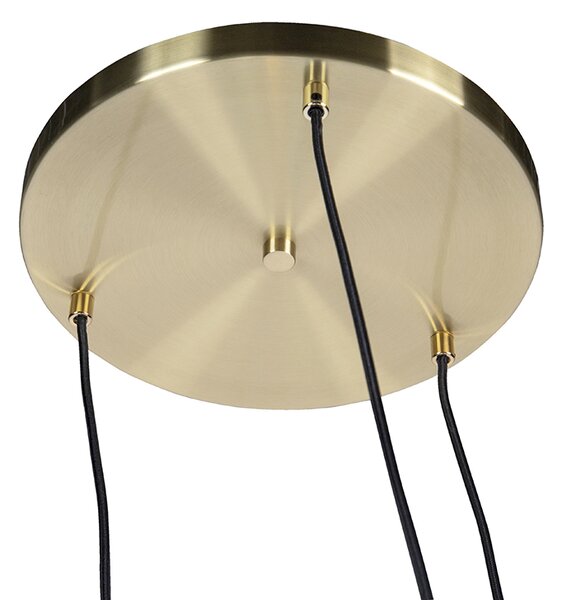Inteligentna lampa wisząca mosiężna z 3 WiFi ST64 z niebieskim szkłem - Pallon