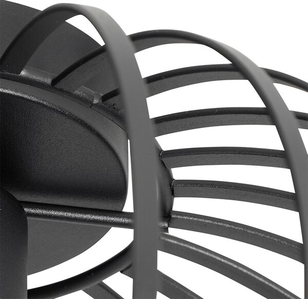 Designerska lampa sufitowa czarna 30 cm - Johanna