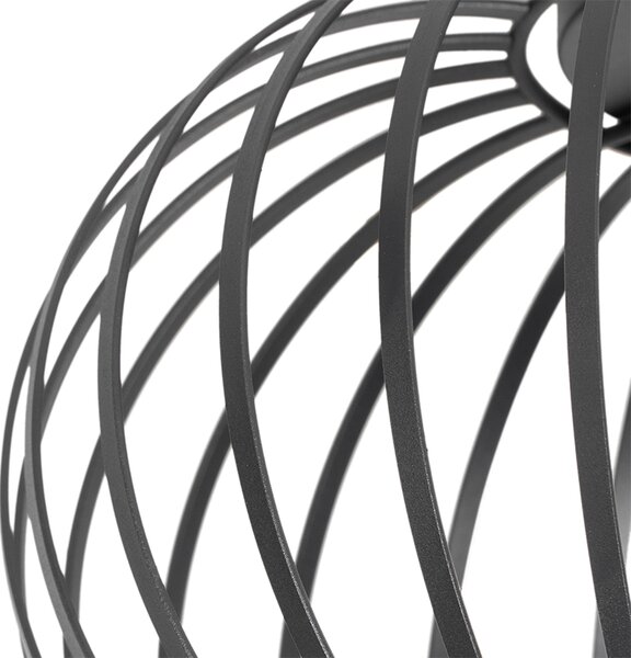 Designerska lampa sufitowa czarna 30 cm - Johanna