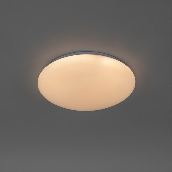 Lampa sufitowa biała 33 cm z wbudowanym LED i ściemniaczem z pilotem - Iene