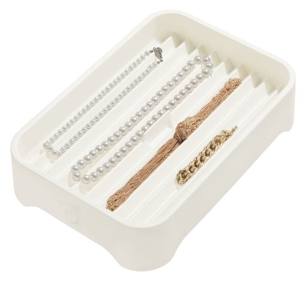 Biały organizer na biżuterię iDesign Eco Bin, 28,12x19,23 cm