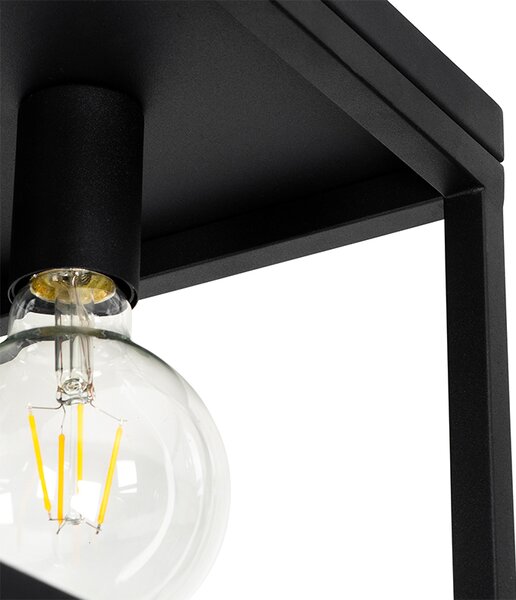 Industrialna lampa sufitowa czarna 40 cm 4-światła - Cage