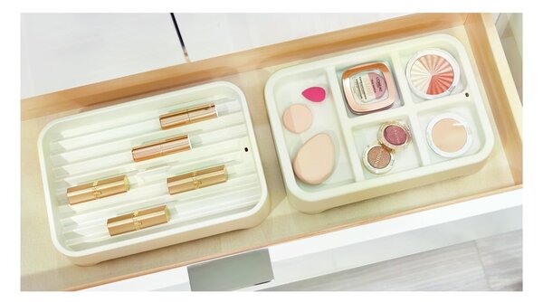 Biały organizer na biżuterię iDesign Eco Bin, 28,12x19,23 cm