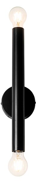 Lampa ścienna art deco czarna 2-światłowa - Tubi