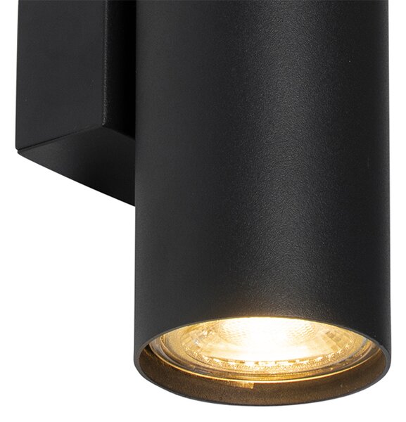 Nowoczesna lampa ścienna czarna 2-światłowa - Jeana