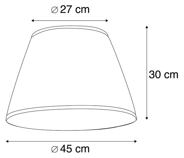 Klosz plisowany biały 45/30 cm