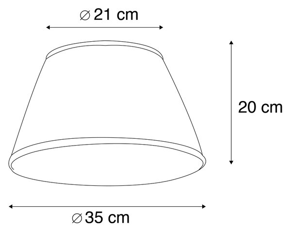 Klosz plisowany biały 35/20 cm