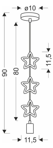 Żyrandol dziecięcy z metalowym kloszem Single – Candellux Lighting