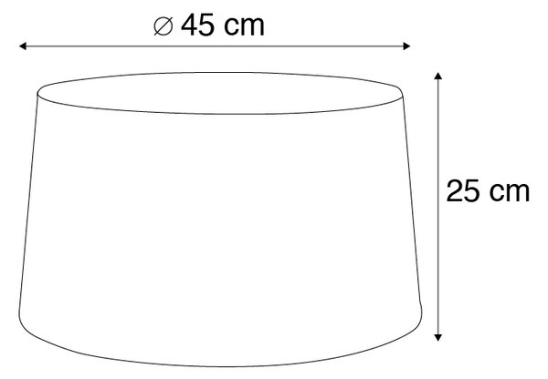 Abażur z lnu biały 45 cm