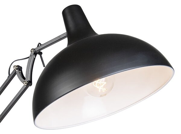 Industrialna lampa podłogowa czarna regulowana - Hobby