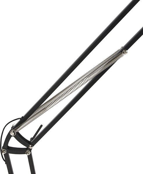 Industrialna lampa podłogowa czarna regulowana - Hobby