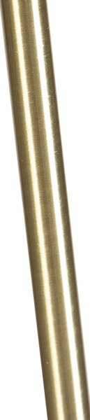 Lampa podłogowa złota/mosiężna z czarnym aksamitnym kloszem 40/40 cm - Parte