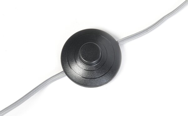 Nowoczesna lampa łukowa z szarym kloszem - Bend