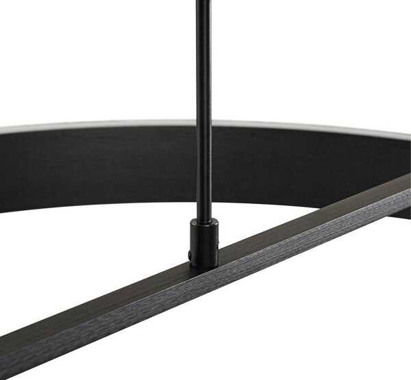 Lampa wisząca Rovan Lucande, możliwość ściemniania, czarny, salon / jadalnia, metal, nowoczesny