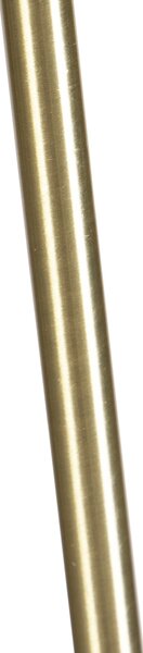 Lampa stojąca złota/mosiężna z abażurem z aksamitu w kolorze pawia 40/40 cm - Parte