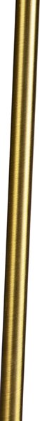 Lampa stojąca brązowa z plisowanym abażurem kremowym 45 cm regulowana - Parte