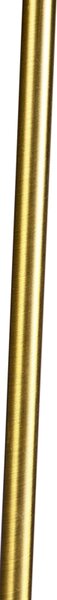 Lampa podłogowa brązowa z abażurem z lnu w kolorze taupe 45 cm, regulowana - Parte
