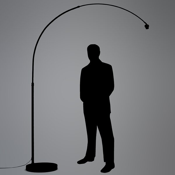Nowoczesna lampa łukowa chromowana regulowana bez klosza