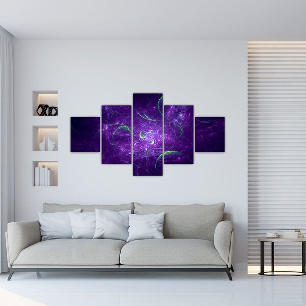 Obraz - fioletowa abstrakcja (125x70 cm)
