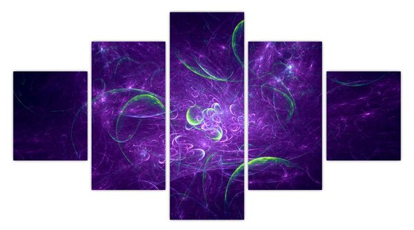 Obraz - fioletowa abstrakcja (125x70 cm)