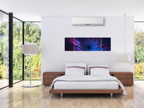 Obraz - abstrakcja kwiatu (170x50 cm)