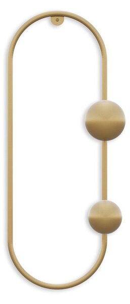 Metalowy wieszak ścienny w kolorze złota Dama – Kalune Design