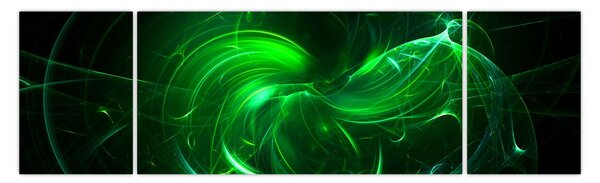 Obraz - zielona abstrakcja (170x50 cm)
