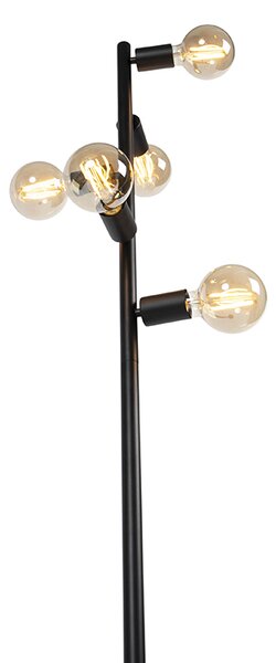 Skandynawska lampa podłogowa czarna 5-świateł - Facil Tube