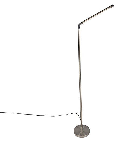 Nowoczesna lampa stojąca ze stali z wbudowanym LED - Berdien