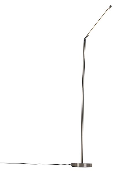 Nowoczesna lampa stojąca ze stali z wbudowanym LED - Berdien