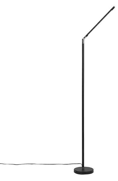 Nowoczesna lampa stojąca czarna w komplecie z diodą LED i ściemniaczem dotykowym - Berdien