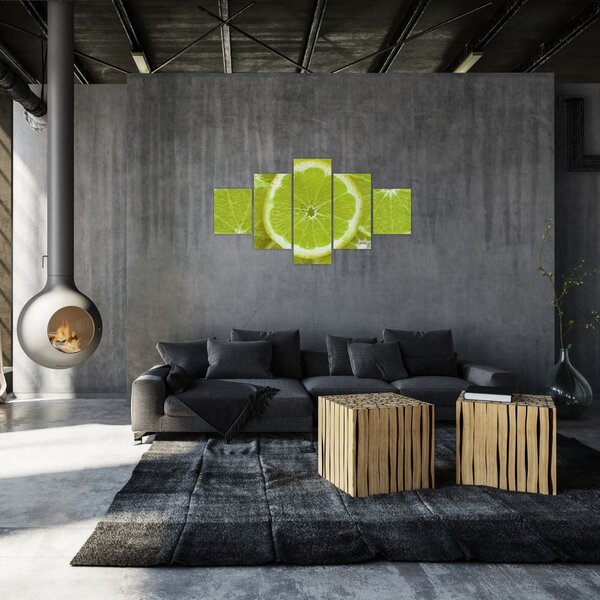 Obraz - pokrojone cytryny (125x70 cm)
