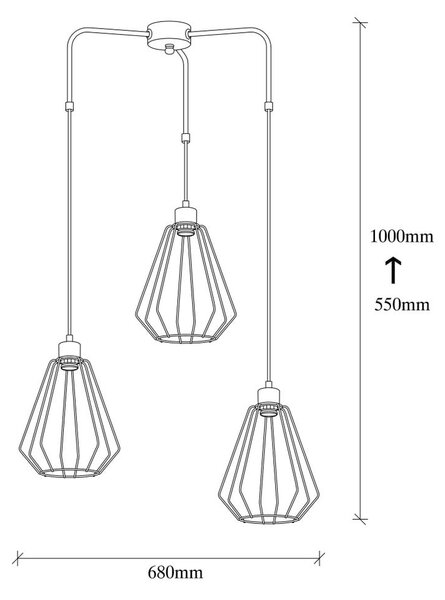 Czarna metalowa lampa wisząca Opviq lights Mathaios