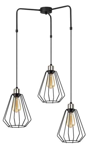 Czarna metalowa lampa wisząca Opviq lights Mathaios