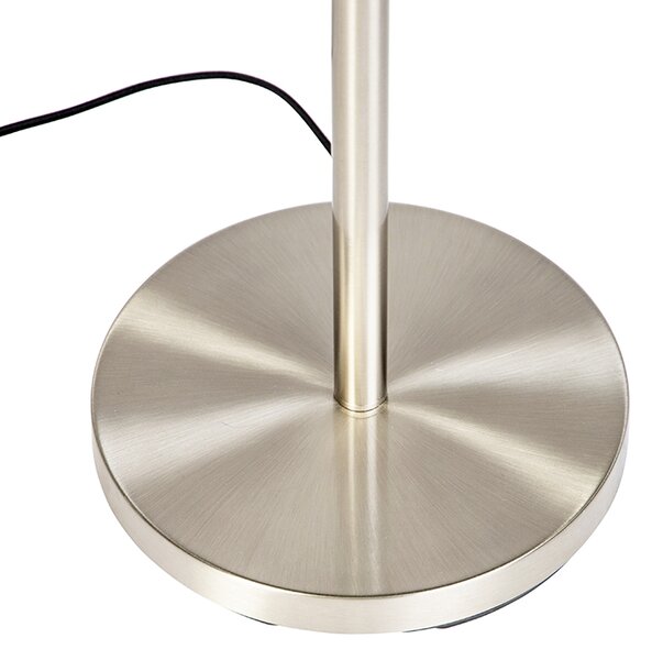 Lampa podłogowa stalowa z różowym kloszem 50 cm - Simplo